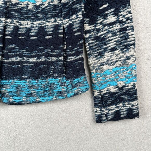 Fox’s Europe Knit Jacket Women’s 34 Blue Cotton Art To Wear Long Sleeve Pockets - Picture 2 of 16